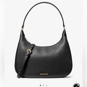 Micheal Kors Elegant Black Leather Shoulder Bag